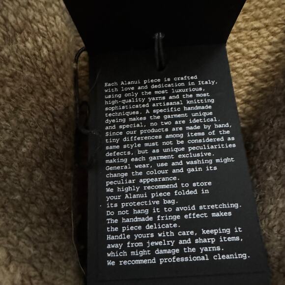 ALANUI: Men's Brown Cashmere/Wool Tie Dye Cardigan - Small - Picture 7 of 10